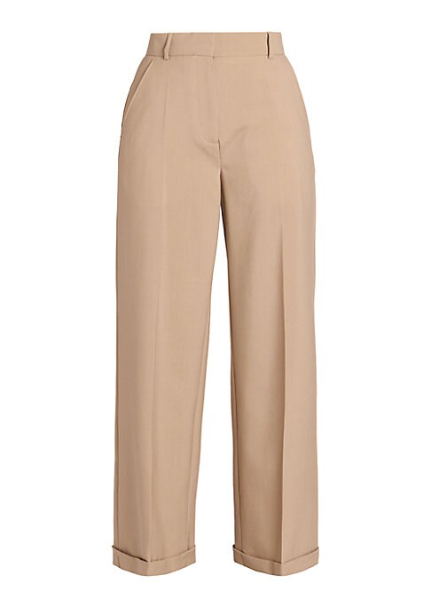 Chic Wide-Leg Wool Trousers