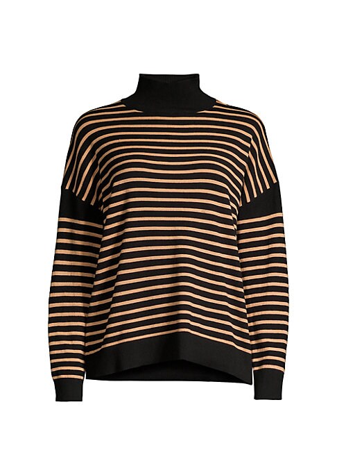 Chic Striped Mock Top