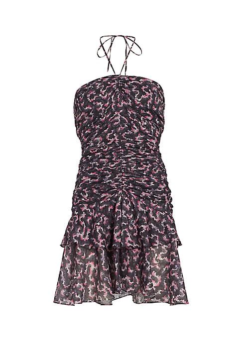 Ruched Mini Halter Dress
