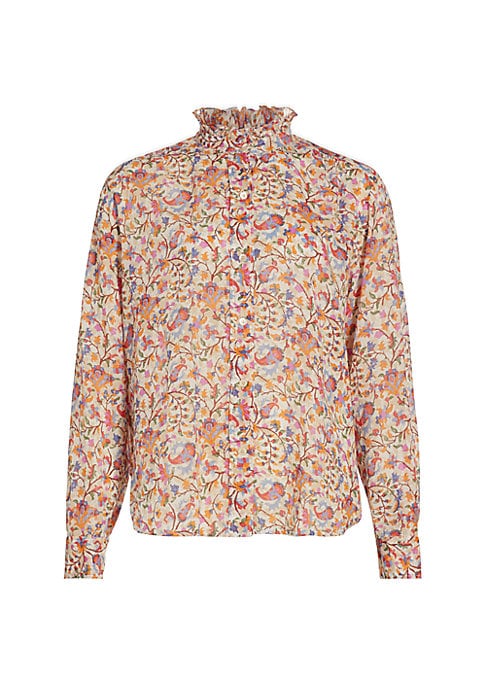 Painterly Ruffle Blouse