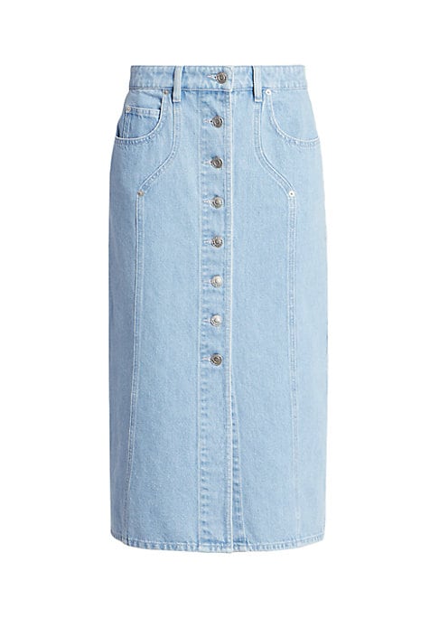 Vintage Denim Midi Skirt