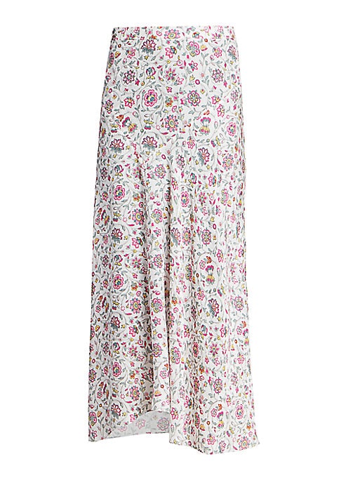 Floral Cascade Midi Skirt