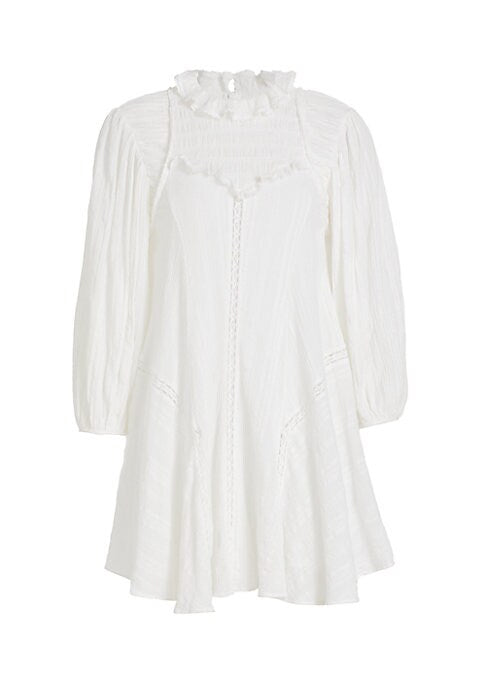 Ruffled Lace Mini Dress