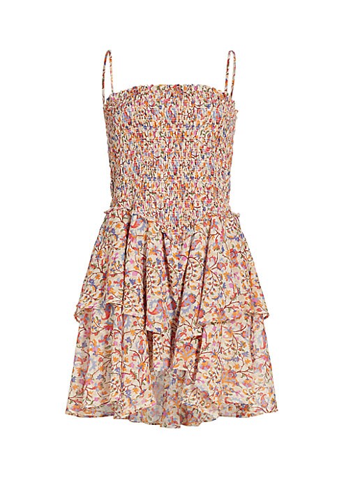 Tiered Cotton Mini Dress