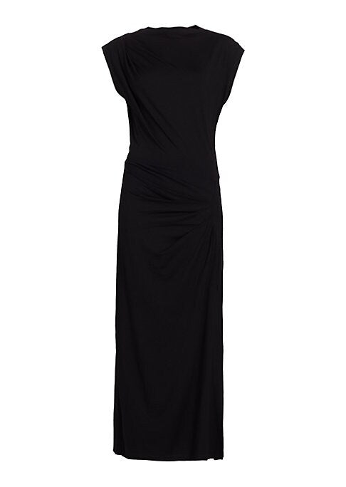 Gathered Maxi Jersey Dress