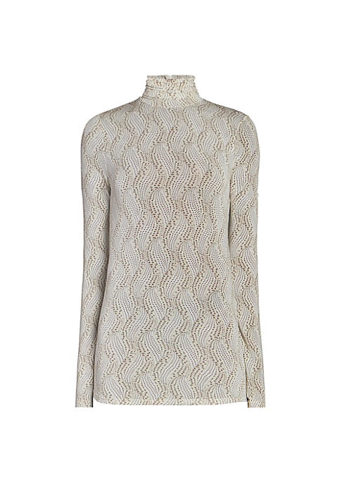 Chic Abstract Turtleneck Top