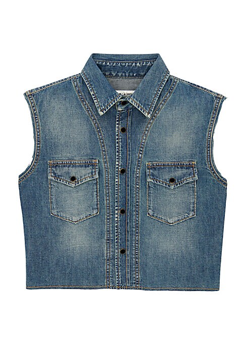 Vintage Denim Crop Top