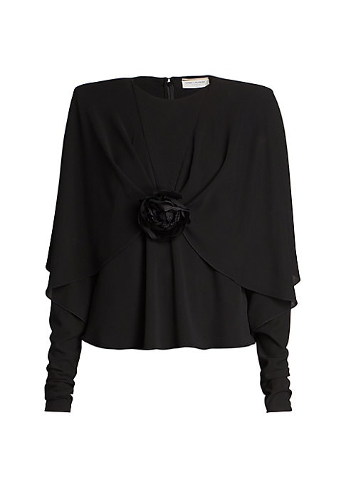 Floral Cape Blush Top