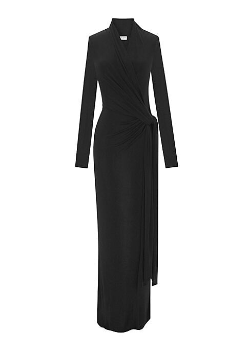 Shiny Jersey Shawl Dress