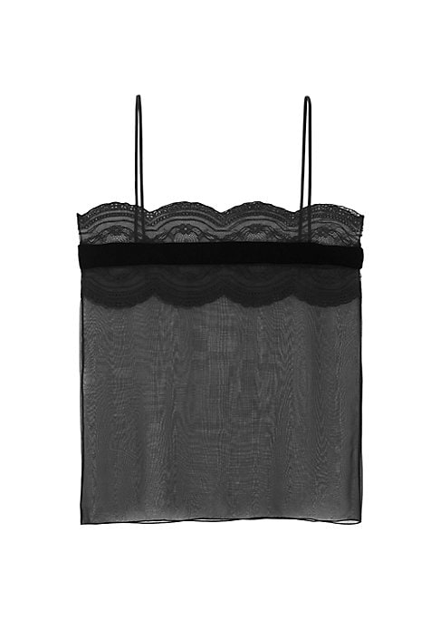 Silk Lace Sheer Top