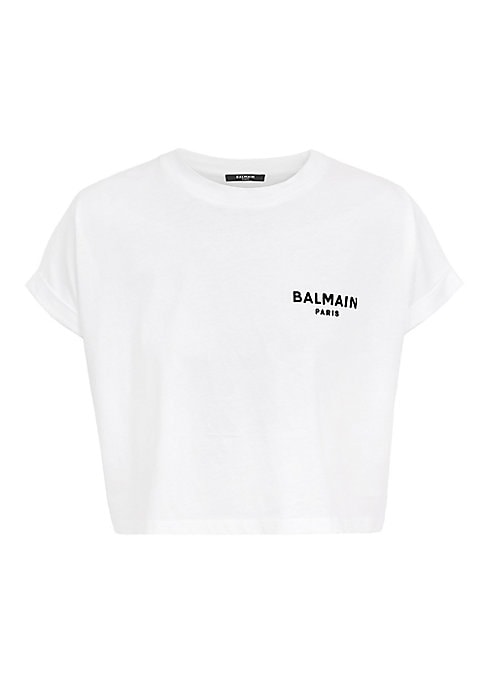 Chic Flocked Crop Tee