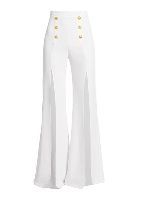 Sailor Style Crepe Trousers