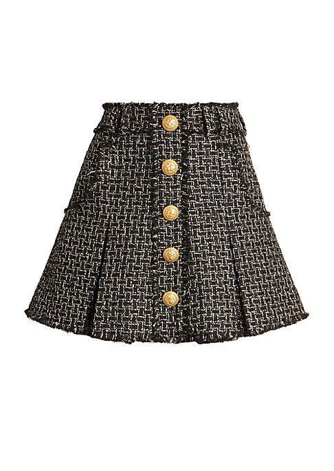 Gleaming Pleat Mini Skirt