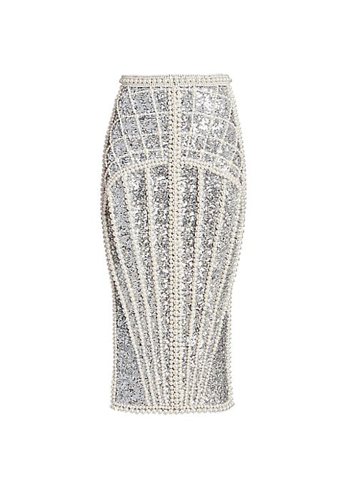 Glamorous Pearl-Trim Skirt