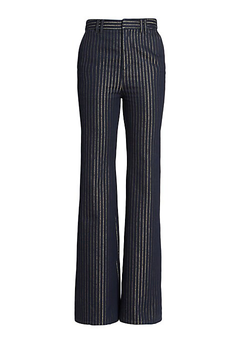 Lustrous Flare Denim Trousers