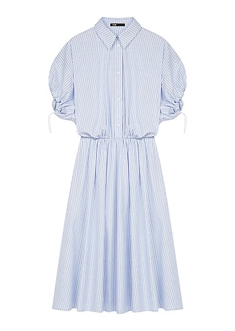 Striped Cotton Midi Dress