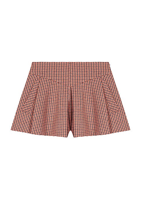 Chic Houndstooth A-Line Shorts