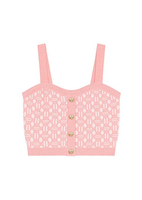 Golden Button Knit Crop