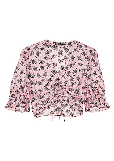 Tropical V-Neck Top