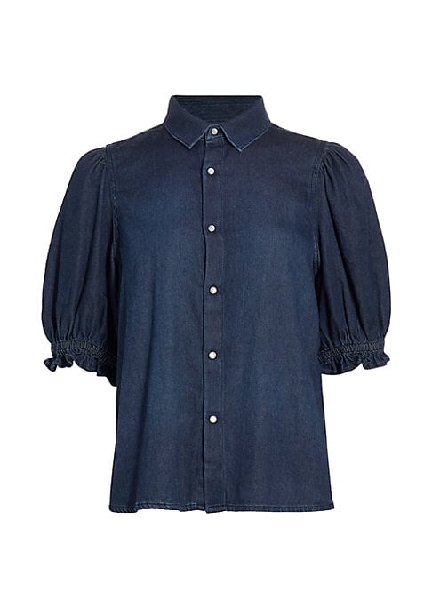 Denim Puff Sleeve Top