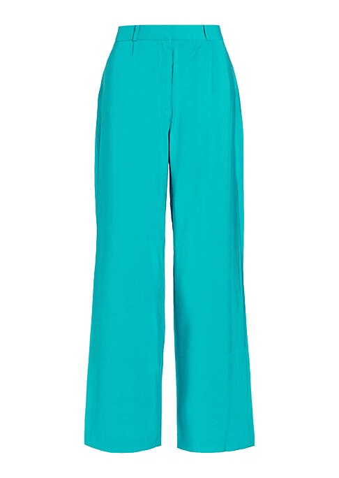 Twill Wide-Leg Trousers