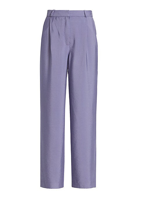 Chic Wide-Leg Twill Trousers