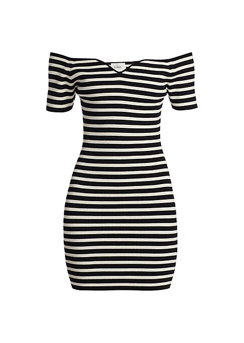Striped Off-Shoulder Dress