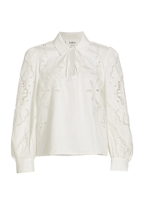 Embroidered Peasant Top