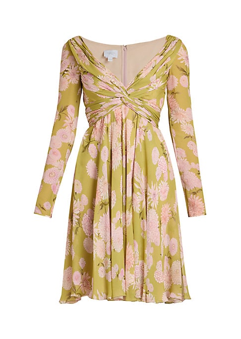 Twist-Front Floral Elegance
