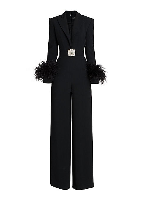 Feathered Elegance Jumpsuit