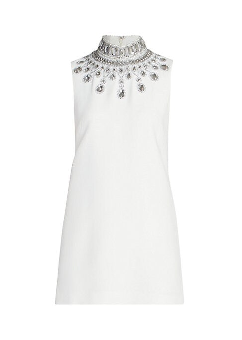 Sparkling Neckline Mini Dress