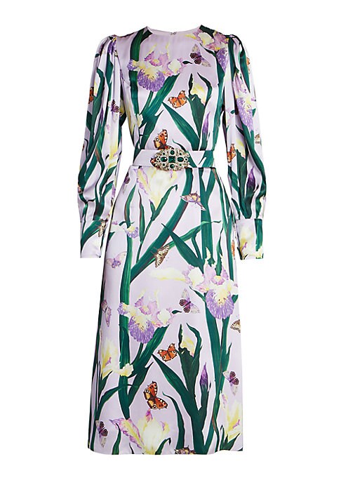 Floral Silk Wrap Dress