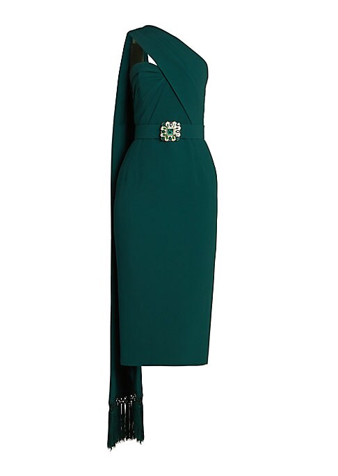 Draped Elegance Midi Dress