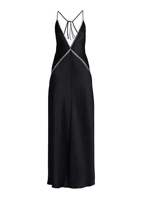 Glitzy Satin Evening Gown