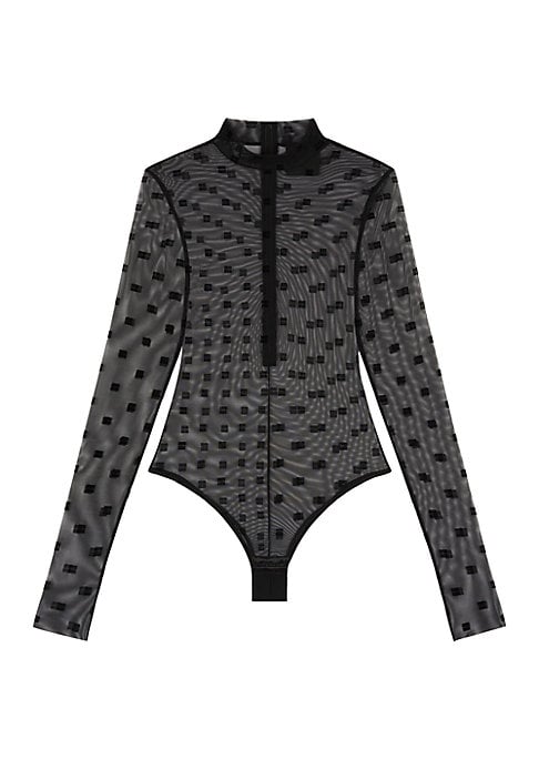 Chic Sheer Logo Bodysuit
