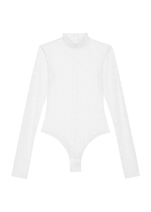 Chic Sheer Logo Bodysuit