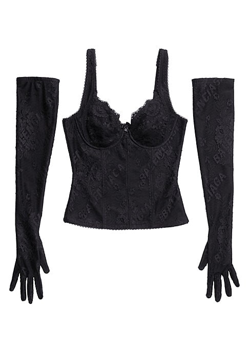 Luxe Logo Lace Top