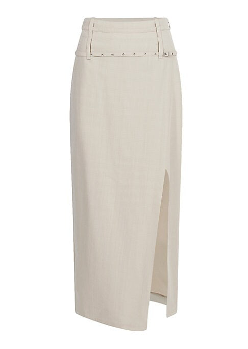Chic High-Waisted Slit Skirt