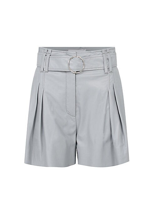 Belted Leather Luxe Shorts