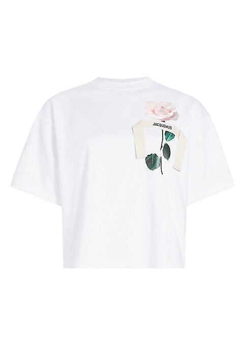 Bow Adorned Crop Tee