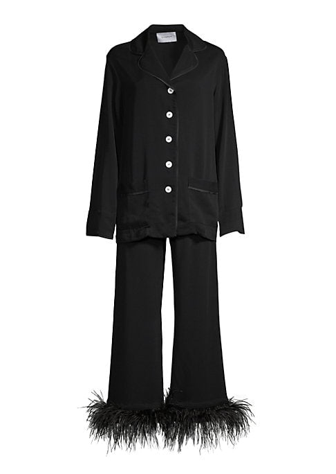 Feathered Glam Pajama Set