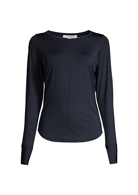 Perforated Scallop Pullover
