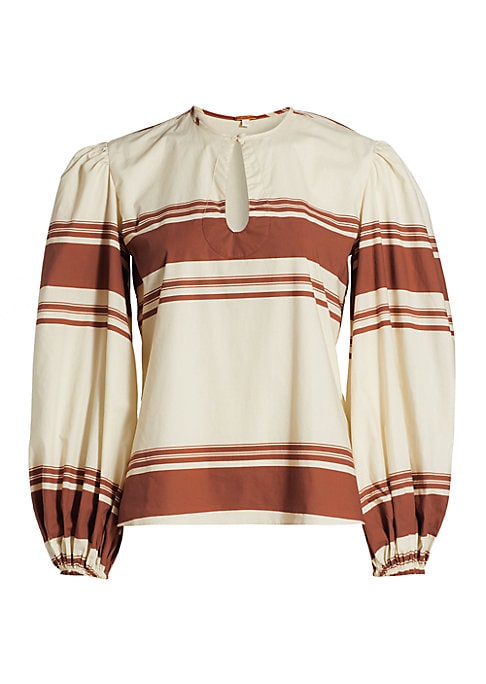 Sunset Stripes Puff Top