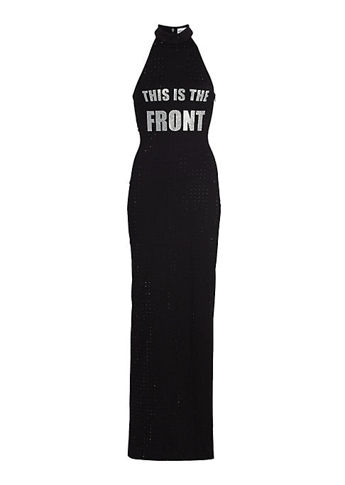 Chic Graphic Halter Dress