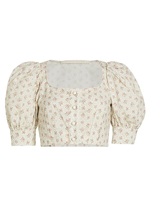 Floral Puff Sleeve Blouse