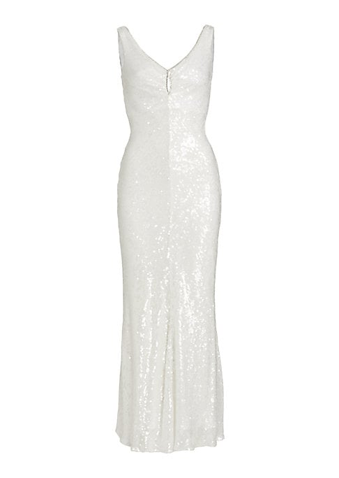 Sequined V-Neck Dress