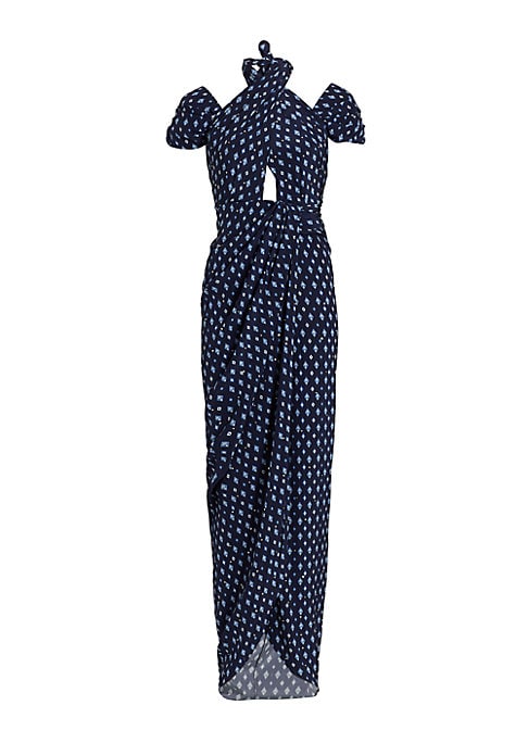 Silk Cutout Maxi Dress