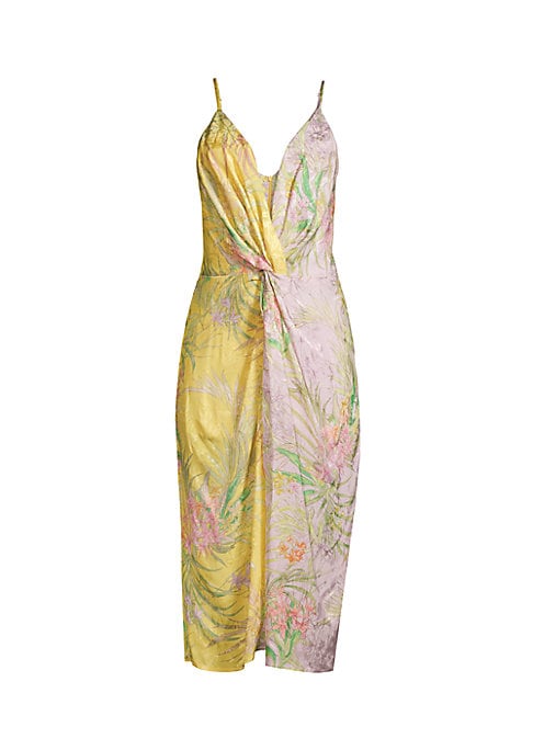 Knotty Plunge Midi Dress