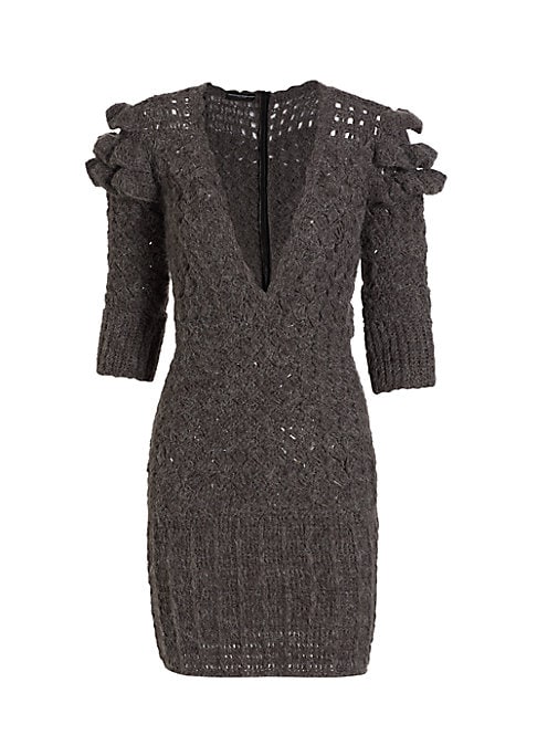 Ruffled Crochet Minidress