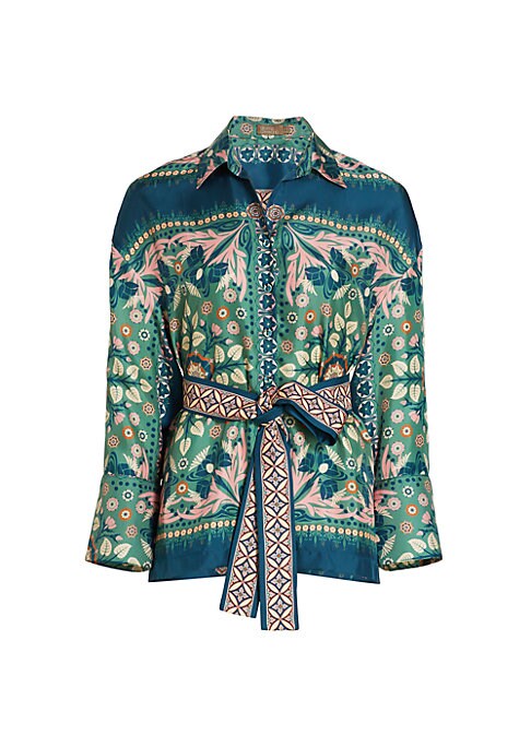 Silk Belted Blouse